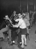 Child Conductor Pierino Gamba Directing Orchestra