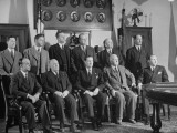 Mayor Maurice J. Tobin Posing with His Department Heads