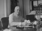 State Department Employee Michael McDermott, Working at His Desk in the State Department Building