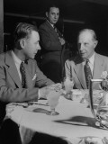 Roger C. Slaughter and Jacob Floyd, Both Political Figures, Talking at a Restaurant