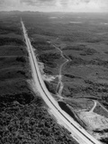 Aerial View of the New Road Running Between Santos and Sao Paulo