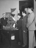 Buy Harry S. Truman and Others Looking at War Statuette at AllPosters.com