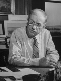 Sec. of Interior Harold L. Ickes Sitting at His Desk