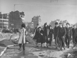 Eleanor Roosevelt Walking with Others During Her Tour