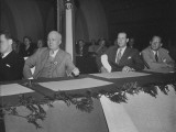 Gov. Charles M. Dale, Maurice J. Tobin and Clarence with Meadows Attending the Gov. Conference