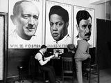 Communist Party Headquarters with Posters of William Foster, James with Ford and Earl Browder