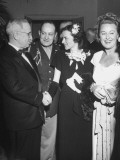 Buy Pres. Harry S. Truman Greeting Grace Moore and Mrs. Dorothy Vredenburgh at Democratic Party Dinner at AllPosters.com