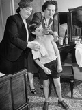 Child Conductor Pierino Gamba Getting Dressed for Show