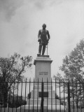 Statue of Thomas Jonathan "Stonewall" Jackson over His Grave at Lexington, 1946