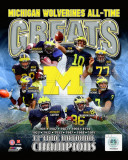University of Michigan Wolverines All Time Greats Composite