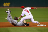 Brewers v St. Louis Cardinals - G. Three, St Louis, MO - Oct. 12: Mark Kotsay and Nick Punto