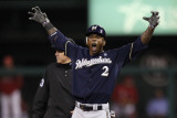 Milwaukee Brewers v St. Louis Cardinals - Game Four, St Louis, MO - October 13: Nyjer Morgan