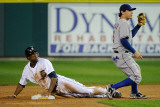 Texas Rangers v Detroit Tigers - Game Four, Detroit, MI - Oct. 12: Austin Jackson and Ian Kinsler