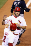 Milwaukee Brewers v Cardinals - G. Five, St Louis, MO - Oct. 14: Lance Berkman and Nick Punto