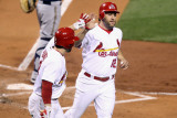 Milwaukee Brewers v Cardinals - G. Five, St Louis, MO - Oct. 14: Lance Berkman and Nick Punto