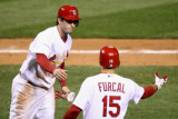 Milwaukee Brewers v Cardinals - G. Five, St Louis, MO - Oct. 14: David Freese and Rafael Furcal
