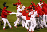 Texas Rangers v St Louis Cardinals, St Louis, MO - Oct. 27: Albert Pujols and David Freese