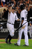 Texas Rangers v Detroit Tigers - Game Four, Detroit, MI - Oct. 12: Brandon Inge and Austin Jackson