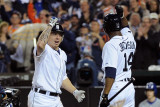 Texas Rangers v Detroit Tigers - Game Four, Detroit, MI - Oct. 12: Brandon Inge and Austin Jackson