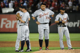 Detroit Tigers v Rangers - Oct. 15: Miguel Cabrera, Brandon Inge, Jhonny Peralta and Ramon Santiago
