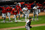 St Louis Cardinals v Milwaukee Brewers - Game Six, Milwaukee, WI - October 16: David Freese