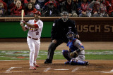 Texas Rangers v St Louis Cardinals, St Louis, MO - Oct. 27: Lance Berkman and Colby Lewis