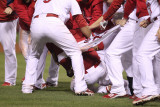 2011 World Series Game 6 - Texas Rangers v St Louis Cardinals, St Louis, MO - Oct. 27: David Freese