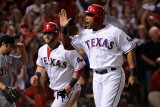 Detroit Tigers v Texas Rangers - Game Six, Arlington, TX - Oct. 15: Adrian Beltre and Mike Napoli