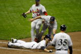 Cardinals v Milwaukee Brewers - G. Six, Milwaukee, WI - Oct. 16: Albert Pujols and Ryan Braun