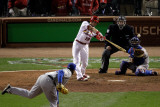 2011 G. 6 - Texas Rangers v St Louis Cardinals, St Louis, MO - Oct. 27: Jon Jay and Darren Oliver