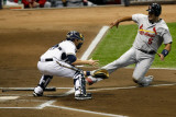 Cardinals v Milwaukee Brewers - G. Six, Milwaukee, WI - Oct. 16: Albert Pujols and Jonathan Lucroy