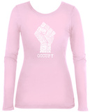 Buy Women's Long Sleeve: Occupy Wall Street Fight The Power Fist at AllPosters.com