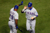 Game 7 - Rangers v Cardinals, St Louis, MO - October 28: Josh Hamilton and Adrian Beltre