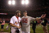Game 7 - Rangers v Cardinals, St Louis, MO - October 28: Lance Berkman and Mark McGuire