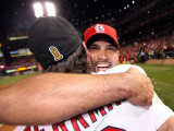 Game 7 - Rangers v Cardinals, St Louis, MO - October 28: Albert Pujols and Lance Berkman