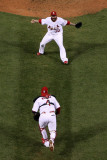Game 7 - Rangers v Cardinals, St Louis, MO - October 28: Jason Motte and Yadier Molina