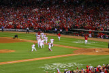 Game 7 - Rangers v Cardinals, St Louis, MO - October 28: Jason Motte and Yadier Molina