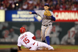 Game 7 - Rangers v Cardinals, St Louis, MO - October 28: Ian Kinsler and Rafael Furcal