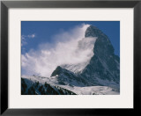 Snow Blows off of the Matterhorn Above Zermatt