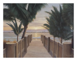 Palm Promenade Art Print