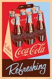 Buy Coca Cola Refreshing 6 Pack at AllPosters.com