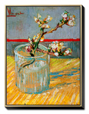 Blossoming Almond Branch in a Glass, c.1888 Framed Canvas Print