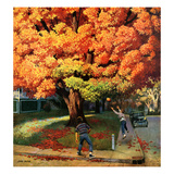 Buy "Tossing the Football", October 27, 1956 at AllPosters.com