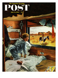 Buy "Train Window on the West" Saturday Evening Post Cover, July 24, 1954 at AllPosters.com