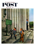 Buy "Public Aquarium" Saturday Evening Post Cover, May 15, 1954 at AllPosters.com