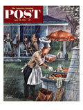  Rainy Barbecue  Saturday Evening Post Cover, July 28, 1951