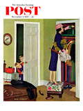 "Hiding the Presents" Saturday Evening Post Cover, December 7, 1957