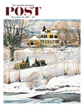 "Bringing Home the Tree" Saturday Evening Post Cover, December 21, 1957