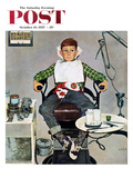 'In the Dentist's Chair' Saturday Evening Post Cover, October 19, 1957