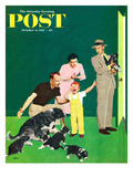 Buy "Puppy Sale" Saturday Evening Post Cover, October 6, 1951 at AllPosters.com